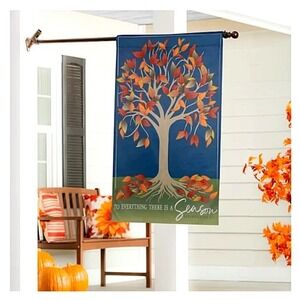 Style Selections There is a Season Autumn Fall Tree of Life House Flag 28" x 44"